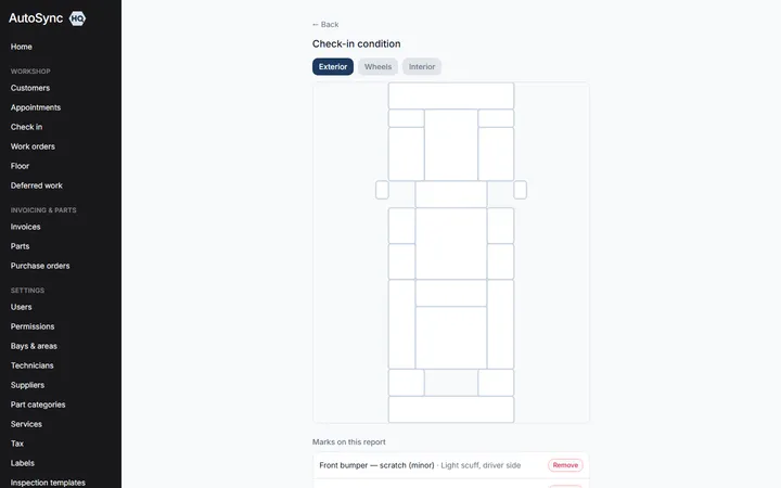 Arrival condition, mapped — a real screen from AutoSyncHQ