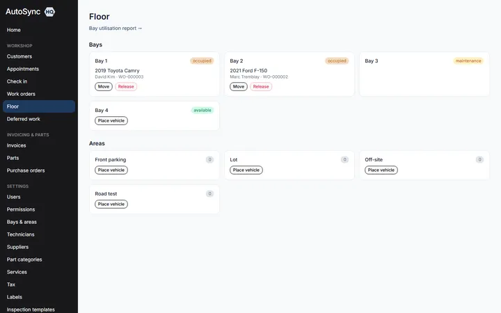 Know where every vehicle is — a real screen from AutoSyncHQ